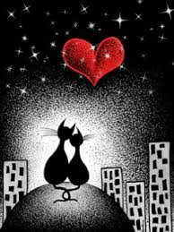 RÃ©sultat de recherche d'images pour "dessins chats amoureux"