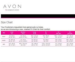Avon And Mark Size Charts Avonwithelaine