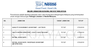 Jul 11, 2018 · focus malaysia in their dec 2015 issue has indicated that epf may need to offer up to rm 4.00 per share due to getting valuable kian joo's stake based on company performance, cash pile and nta in 2015 compared to 2013. Nestle Kerja Kosong Kerajaan