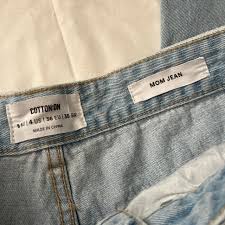 light denim cotton on mom jeans size: US 4,... | Depop