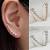 Three Prong Martini Round Diamond Stud Earrings In 18k White Gold