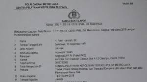 Atas perhatian dan kerja sama bapak, saya ucapkan terima kasih.permohonan pencabutan laporan perkara _ lampiran : Fahri Hamzah Laporkan Presiden Pks Ke Polda Metro Jaya Tribunnews Com Mobile
