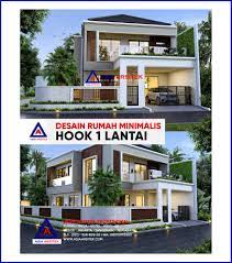 5 desain rumah modern 2 lantai terbaik karya emporio architect di tahun 2020. Desain Rumah Minimalis Hook 2 Lantai Ukuran Lahan 20x14 Meter