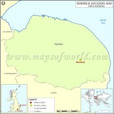 It was founded in the aftermath of the norman conquest of england when william the conqueror. Where Is Norwich Location Of Norwich In England Map