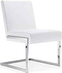 Not all modern dining chairs are meant to look dramatic and unusual. Amazon Com Modern White Leather Dining Room Set