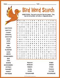 All About Birds Word Search By Puzzles To Print Tpt Word Puzzles For Kids Word Find Puzzles For Kids