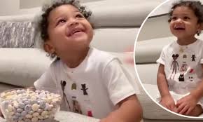 The cute cousins, both 2, are giggling up a storm in a video posted to social media by their moms, kim kardashian west and kylie jenner, on sunday. Fans Praise Kylie Jenner S Daughter Stormi S Behaviour And Advanced Speech Daily Mail Online