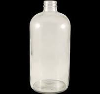 32 oz Clear Glass Boston Round Bottle | Kaufman Container