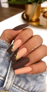 Home nail stamping prettiest fall nail designs worth trying. 40 Beautiful Nail Design Ideas To Wear In Fall Nude Brown Gold Leaf