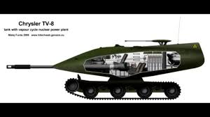 The tank was intended to be a medium tank capable of land and amphibious warfare. Chrysler Tv 8 1950 1956 Toto Byl Tank S Atomovym Pohonem Auto Cz
