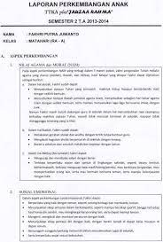 Contoh narasi laporan perkembangan anak tk. Contoh Narasi Laporan Perkembangan Anak Tk Semester 1 Cara Golden