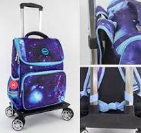 Amazon.com: Mochila Trolley Carrito con ruedas - Mochila de mano con correa  de equipaje, carrito plegable de aleación de aluminio para bolsas, ...