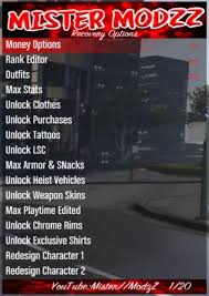 Not for use in online. Download Mister Modzz V1 20 Gta V Online V1 48 Mod Menu Free