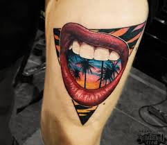 A skeleton hand tattoo will look great on both men and women. Mouth Tattoo By Slipy Tattoo Post 28976