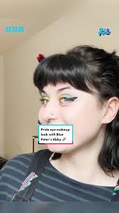 Pride rainbow eye makeup look with Blue Peter’s Abby 🌈 #cbbc #bluepeter  #pride #eyemakeup