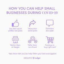 How To Help Small Businesses During Coronavirus - Holly E Design