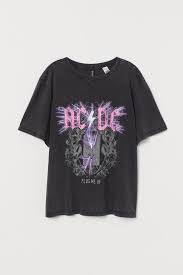 T Shirt With A Motif Black Ac Dc Ladies H M Gb In 2020 Shirts Vintage Shirts Clothes