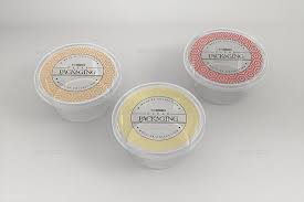 Clear Round Sauce Containers Packaging Mockup Sauce Clear Containers Mockup Packaging Mockup Container Unique Business Cards