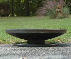 Industrial rustic metal fire pit. 36 Firepit Shallow Low Rider Pedestal Base Industrial Steel Fire Pit Custom Fire Pit Outdoor Fire Pit