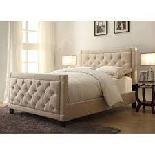 The emma tufted queen size bed was designed to suit traditional bedrooms with modern sensibilities, allowing you to end and start your days in luxurious set includes a tufted headboard, upholstered side rails, and an upholstered footboard. Generic Queen Upholstered Headboard Footboard Walmart Com Walmart Com