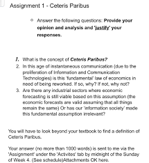 Ceteris paribus or caeteris paribus is a latin phrase meaning other things equal; Assignment 1 Ceteris Paribus Answer The Following Chegg Com