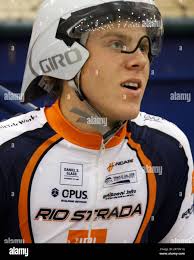 Bryan Larsen, of Irvine, CA, waits to race in the Mens Pursuit at the USA  Cycling 2009 Elite Track Nationals,