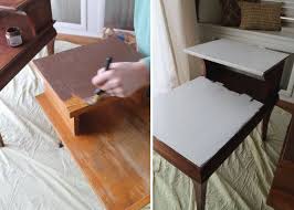Hammers And High Heels A Tale Of Two Two Tier End Tables End Table Makeover End Tables Refurbished Coffee Tables