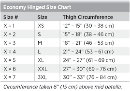 Economy Hinged Knee Sizing Chart Breg Inc