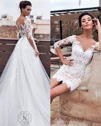 Fit and flare dress with detachable off the shoulder long sleeves style berta. 18 Smart Convertible Wedding Dress Ideas