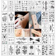 With over 20 years in business, we can customize your logo, brand, or idea and create a quality custom temporary tattoo just for you. Small Temporary Tattoos Stickers Cool Realistic Fake Tattoos Waterproof Black Tiny Temporary Tattoo For Women Kids Men Body Art Tattoos Hand Neck Wrist Arm Temp Tattoo 30 Sheets Buy Online In Antigua