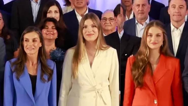 Critican a la familia real por su guiño a la bandera de Francia horas antes  de la semifinal del Mundial: Letizia de azul, Sofía de blanco y Leonor de  rojo - Infobae