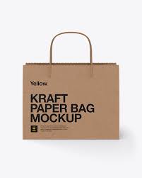 Download Paper Shopping Bag W Twisted Paper Handles Mockup In Bag Sack Mockups On Yellow Images Object Mockups