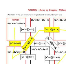 Maze Factoring Factor By Grouping No Gcf By Never Give Up On Math Teachers Pay Teachers Quadratics Math Teacher Math Tricks