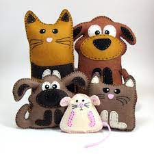 Adorable Dog Sewing Patterns Felt Plushie Felt Cat