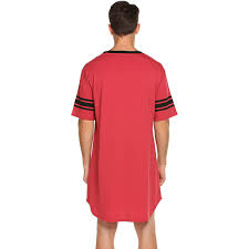 Descubre la moda de mujer para looks con estilo esta temporada: Camison De Algodon Para Hombre Ropa De Dormir De Manga Corta Con Cuello En V Sueltos Y Suaves Comoda Camiseta Para Dormir Aliexpress