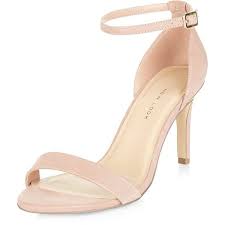 New Look Wide Fit Pink Suedette Metal Trim Ankle Strap Heels 29 Liked On Polyvore Featuring Shoes Pumps Oatmea Ankle Strap Heels Ankle Strap Shoes Heels