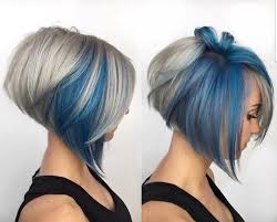 Blue And Grey Hair Peekaboo Hair Hair Styles Short Hair Styles