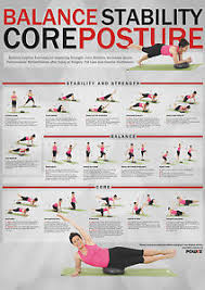 Details About Core Stability Balance Training Wall Chart For Balance Cushion Board