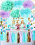 Purple And Turquoise Wedding Cake