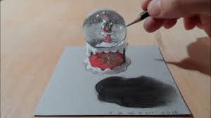 Drawing A Snow Globe How To Draw A Snow Globe 3d Trick Art With Vamos Youtube Let's learn how to draw globe drawing globe for kids is very easy and i am sure you are going to love it. drawing a snow globe how to draw a snow globe 3d trick art with vamos
