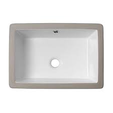 A decorative vessel bowl sitting on a piece of imperial white marble counter top bring contrast effect and draw focus. Review For Lordear 18 Inch Undermount Bathroom Vessel Sink Modern Pure White Rectangle Porcelain Ceramic Lavatory Vanity Bathroom Sink