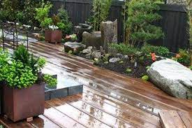 Reclaimed Wood Deck Japanese Garden Landscaping Small Japanese Garden Japanese Garden