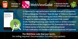 Android studio will give you some boilerplate code to set up your application. Download Webviewgold For Android V4 5 Webview Url Html To Android App Push Url Handling Apis Much More Free Nulled Code
