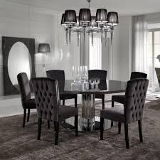 Modern style round dinning table and 2 4 dining chairs w chrome legs kitchen set. Italian Modern Designer Chrome Round Dining Table Set Juliettes Interiors