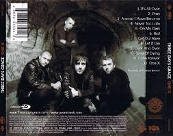 Three Days Grace One X 2006 Back Cover
