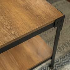 Glad i found you via pinterest…i just finished making over steel ikea coffee tables to look rustic and now i am looking to make a rustic sofa table…i may just try out what you've done! Walker Edison Angle Iron Rustic Wood Coffee Table Barnwood Lw46aictbw Rona