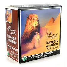 Light Mountain Natural Hair Color Conditioner Dark Brown 4 Oz Box Swanson Health Products