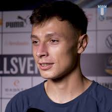 Anel Ahmedhodzic efter sitt första mål i MFF-tröjan