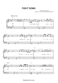 Fight Song Sheet Music Rachel Platten Piano Sheet Music Song Sheet Fight Song Piano Piano Sheet