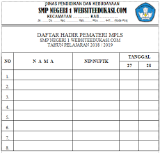 Sep 12, 2017 · contoh proposal mpls smk. Contoh Daftar Hadir Pemateri Mpls Tahun 2018 Websiteedukasi Com